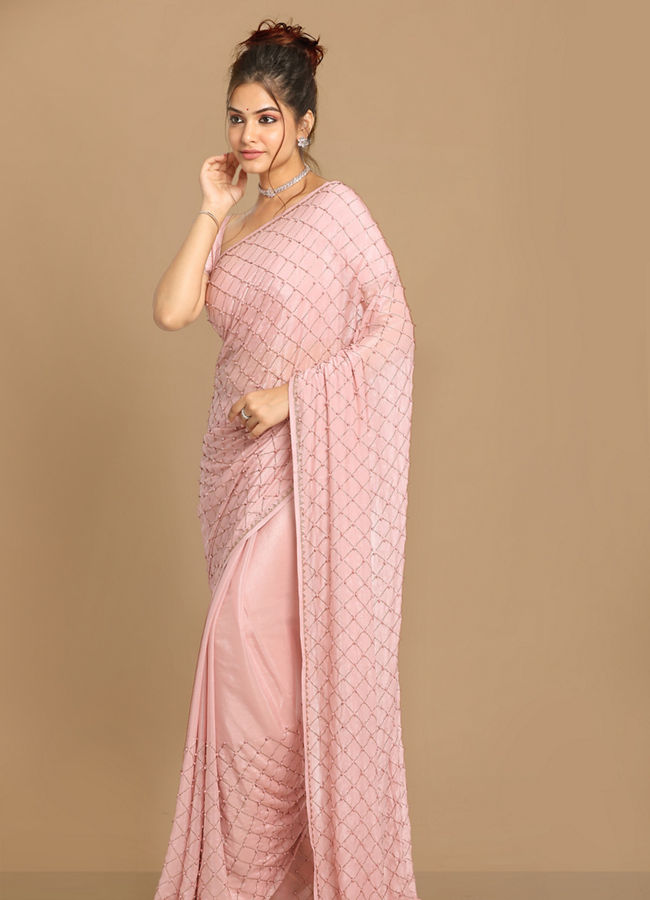 Princessy Pink Saree image number 4